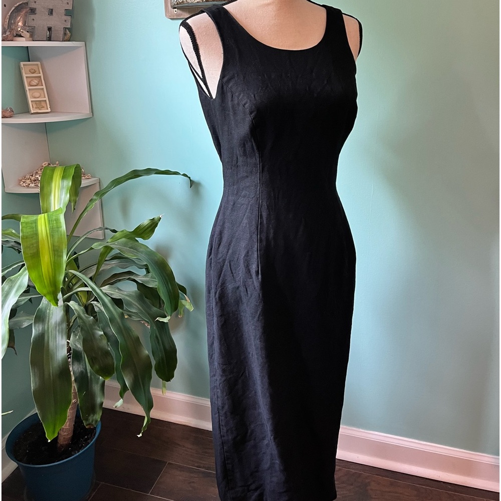 Vintage Geary Roark Kamisato backless linen dress